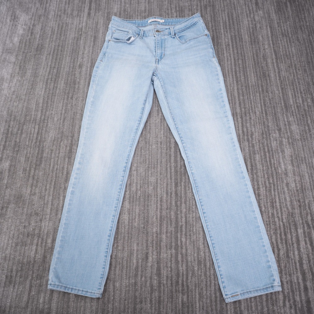 Levi's Mid Rise Skinny Jeans Womens 10 Light Wash Blue Excellent Stretch Denim
